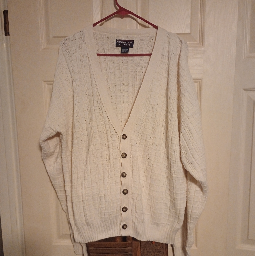Vintage Roundtree & Yorke Cardigan Sweater Size Large